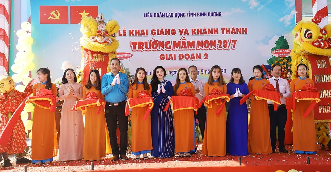 KHÁNH THÀNH TRƯỜNG MẦM NON 28/7, KIM OANH GROUP CHẮP CÁNH ƯỚC MƠ CHO 350 EM NHỎ MỖI NĂM
